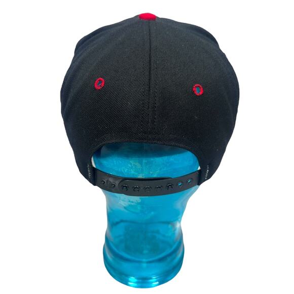 Vintage AJD Philadelphia 76ers Snapback Hat Baseball Cap Men's Red Black USA 90s - Picture 3 of 11